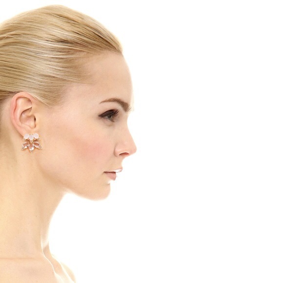 ♠️ Kate Spade Pink Blushing Blooms Ear Jackets - Picture 8 of 8